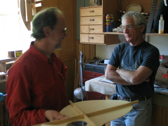 Eric and Bruce in the shop